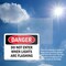 Signmission Do Not Enter When Lights Are Flashing Danger Sign, Plastic, 10in W x 7in L, 2PK OS-2PACK-DS-P-710-L-1140 - alternate 2